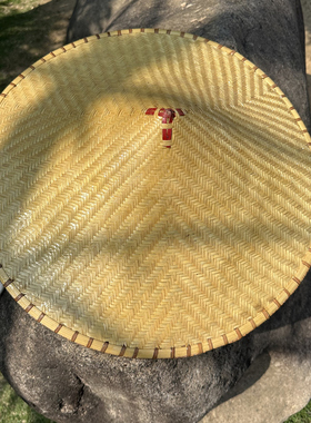 优质手工竹编斗笠帽垂钓遮阳帽
