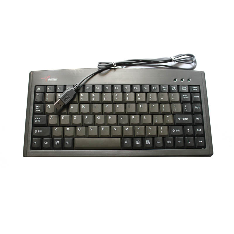 小袋鼠DS-3000 88键迷你小键盘PS2USB接口有线笔记本工业键盘正品-图3