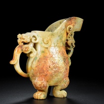 Pick up and drain ancient play Warring Han Kao Ancient jade Old and field jade Carved Wine Ware Pendulum antique collection Old jade instrumental Han Dynasty ancient jade ware