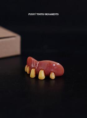 仿真牙齿摆件树脂欧式