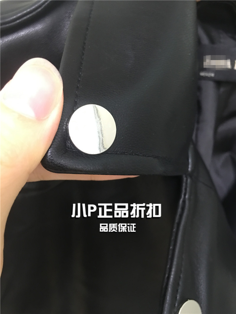 ZA 女装新品短版仿皮车手夹克外套皮衣 ra 3046028 03046028800