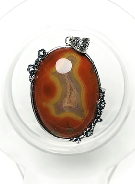 天然女战国红玛瑙吊坠水晶颈饰