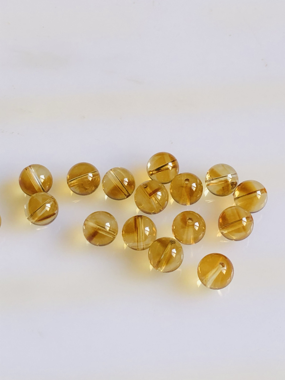 天然巴西黄塔晶单珠黄水晶散珠串手链圆珠diy饰品配件,淘宝优惠券,粉丝福利购,淘宝优惠卷