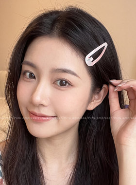 格纹发夹女2026新款侧边刘海夹前额碎发夹子高级感边夹不伤发发卡
