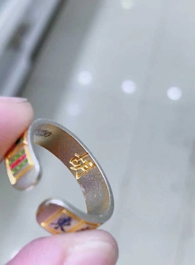 麻将足银9999纯银调节戒指男女款小众设计感食指戒送女友闺蜜礼物