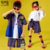 Trang phục trẻ em trai nhảy đường phố phù hợp với cô gái nhảy jazz mùa hè trẻ em hip hop trống biểu diễn quần áo - Trang phục Trang phục