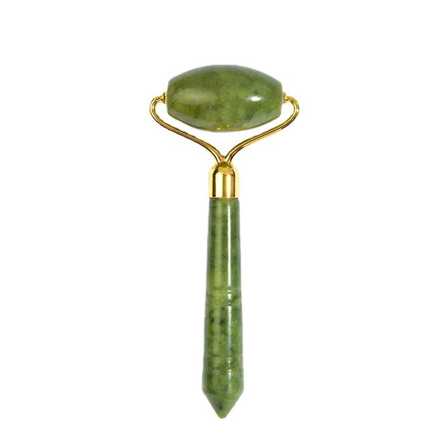 A pair of agate massage sticks, natural jade beauty roller type facial and eye massager, manual lifting