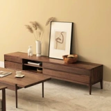 Детский телевизионный шкаф Комбинация журнальный столик Современный минималистская гостиная домохозяйство северное черное ореховое дерево