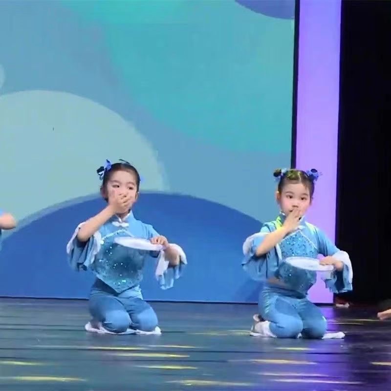 第八届小荷风采粒粒盘中餐儿童演出服少儿舞蹈服幼儿肚兜表演服 - 图1