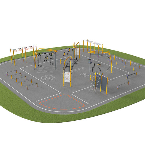 户外广场健身器材公园小区多功能体能训练拓展健身架街头健身组合 - 图2