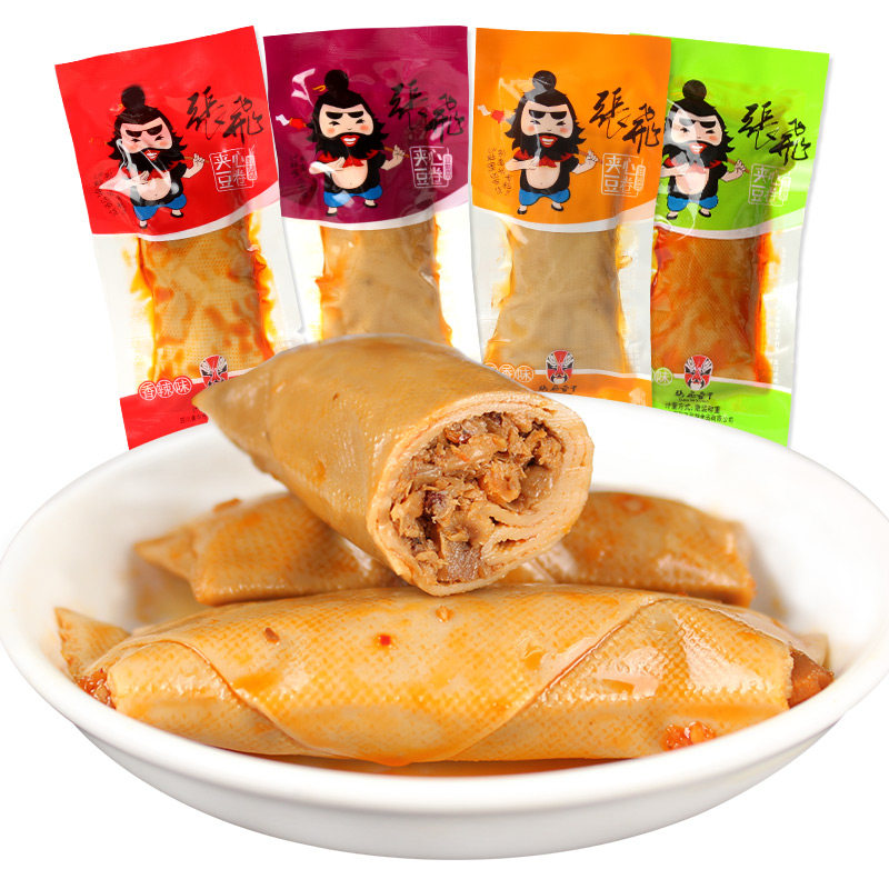 张飞香菇夹心豆卷四川成都特产豆干 平仁食品豆腐干