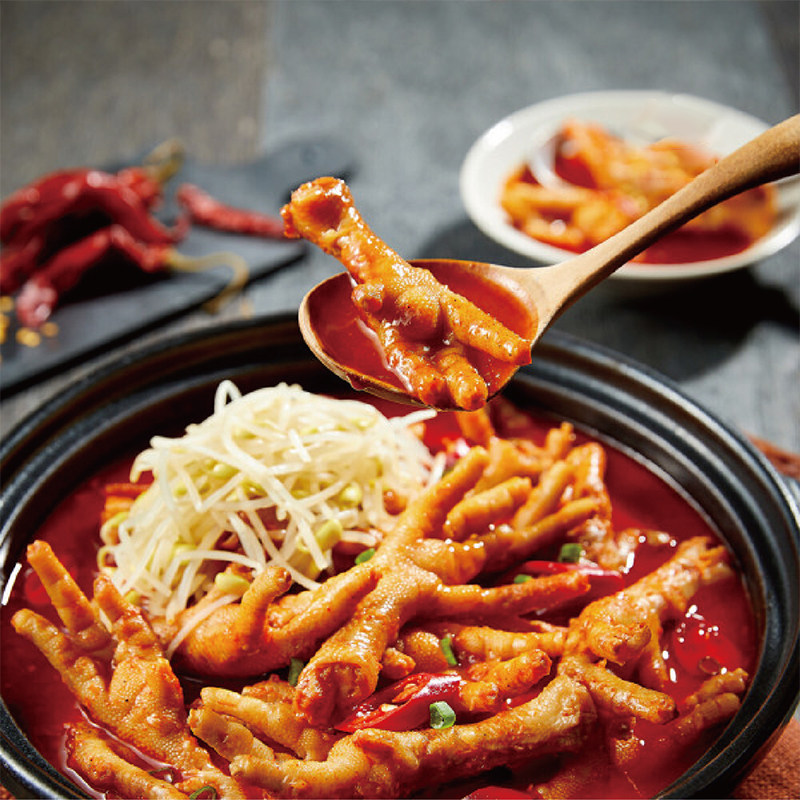 韩式火辣鸡爪1000g/袋正宗朝鲜族风味解馋小零食软烂脱骨加热即食,淘宝优惠券,粉丝福利购,淘宝优惠卷