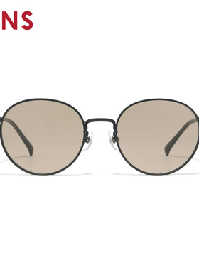 JINS睛姿太阳眼镜复古金属圆框老钱风防晒墨镜防紫外线UMF26S081