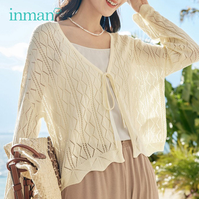 茵曼针织开衫薄款配裙子外搭披肩 茵曼筱茵毛针织衫