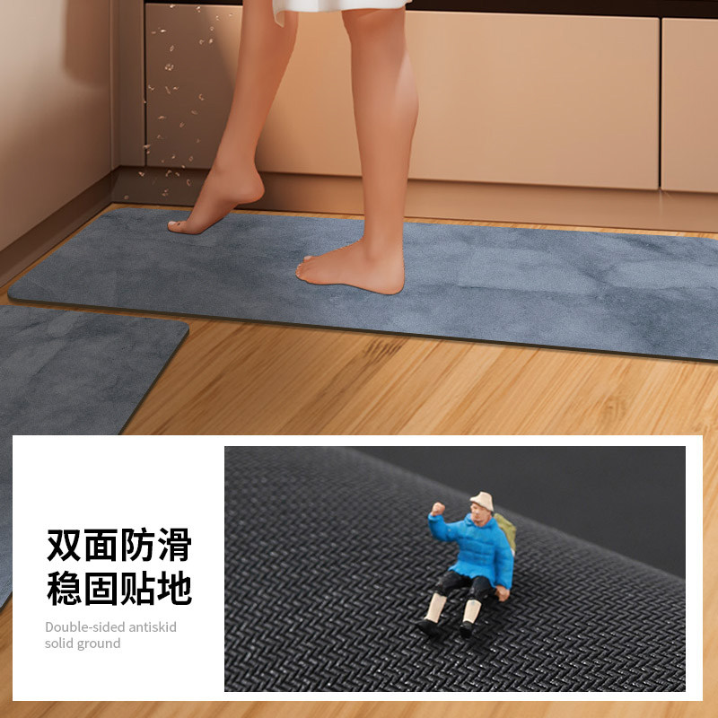 硅藻泥厨房地垫防滑吸油吸水垫门口耐脏脚垫防水家用免洗可擦地毯,淘宝优惠券,粉丝福利购,淘宝优惠卷