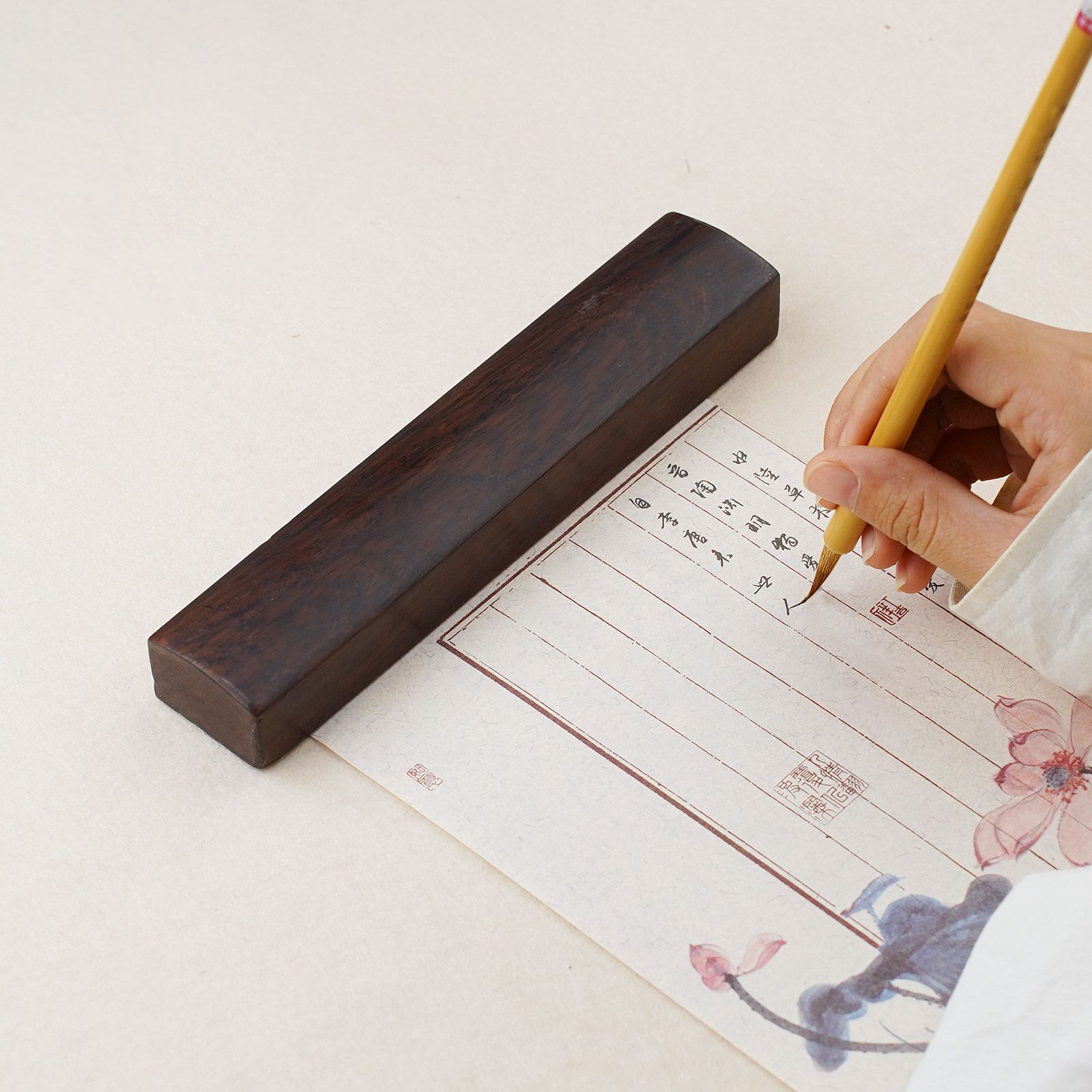 镇纸实木镇尺书法小学生专用毛笔压纸石压书神器文房四宝笔镇纸尺,淘宝优惠券,粉丝福利购,淘宝优惠卷