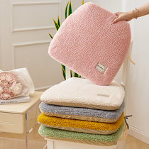 Lamb suede cushions thickened plush horseshoe shaped winter butt cushion dining chair cushion removable washing office for a long time