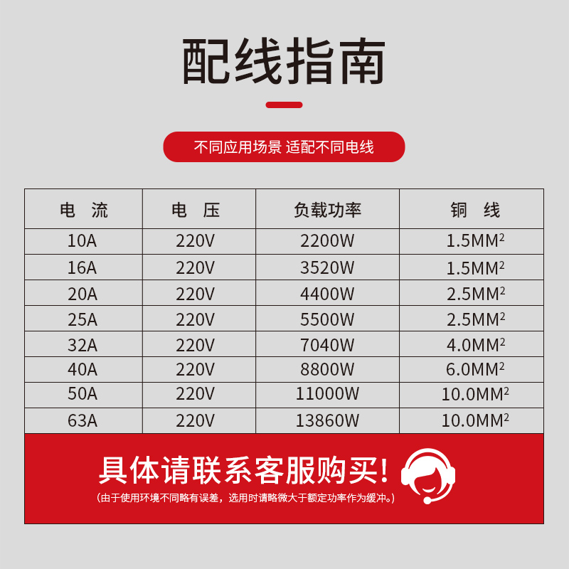 德力西DZ47v空气开关1p空开2p3p家用断路器40a小型63a电闸家用32a - 图2