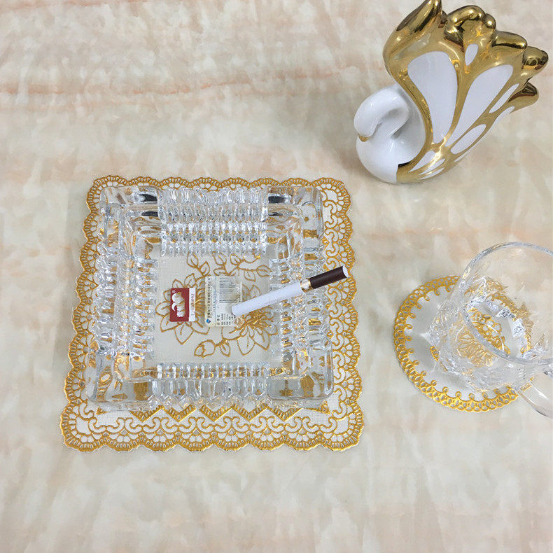 PVC烫金西餐垫防滑杯垫圆形托盘垫烟灰缸垫家用花瓶装饰垫 茶几垫,淘宝优惠券,粉丝福利购,淘宝优惠卷