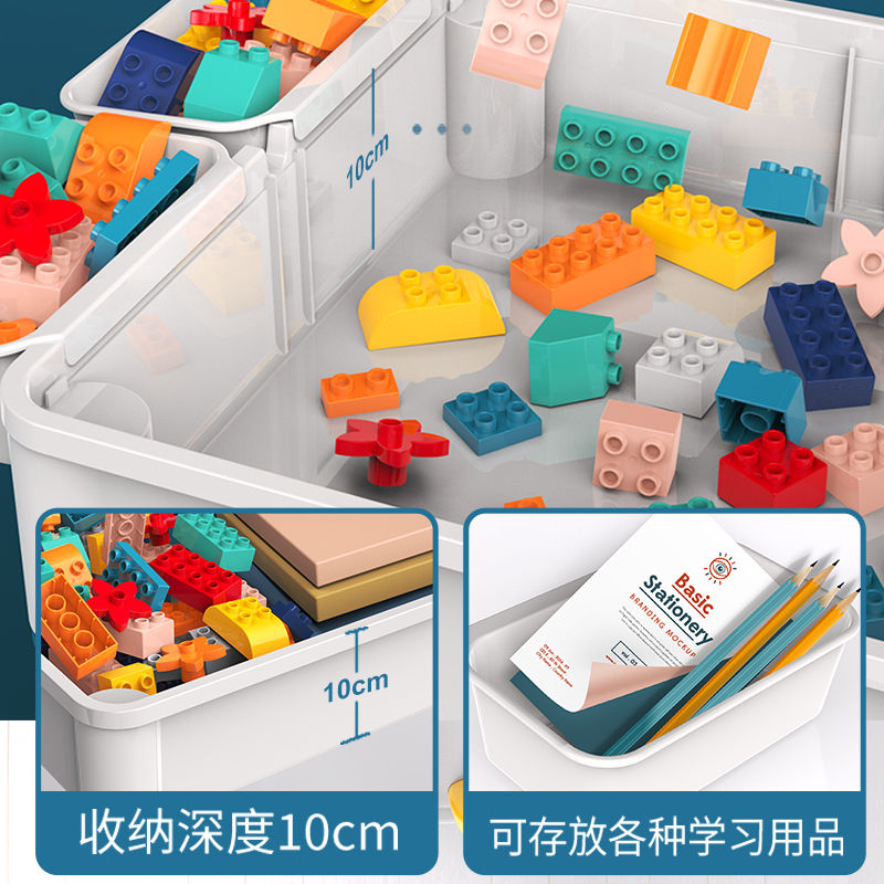 儿童大颗粒积木桌多功能男女孩子3益智6拼装玩具2025新款新年礼物 - 图2