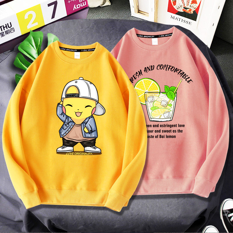 潮牌ins圆领宽松春秋季男士卫衣 威狮格卫衣