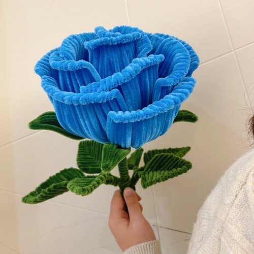 巨型玫瑰花扭扭棒花束diy手工编织材料包自制仿绒花永生花送闺蜜 - 图1