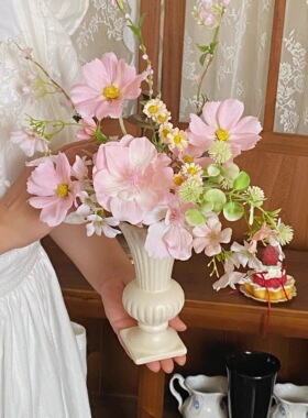 原创设计粉色花束高质感仿真花
