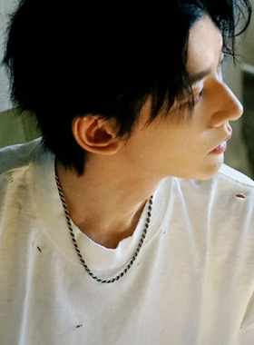 邓为同款欧美嘻哈麻花项链