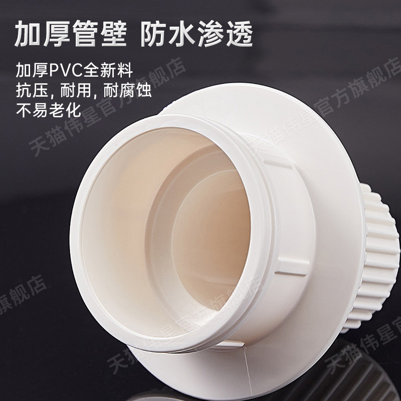 伟星PVC管简单二次排水暗地漏下水管件内插防水预埋件配件升级款,淘宝优惠券,粉丝福利购,淘宝优惠卷