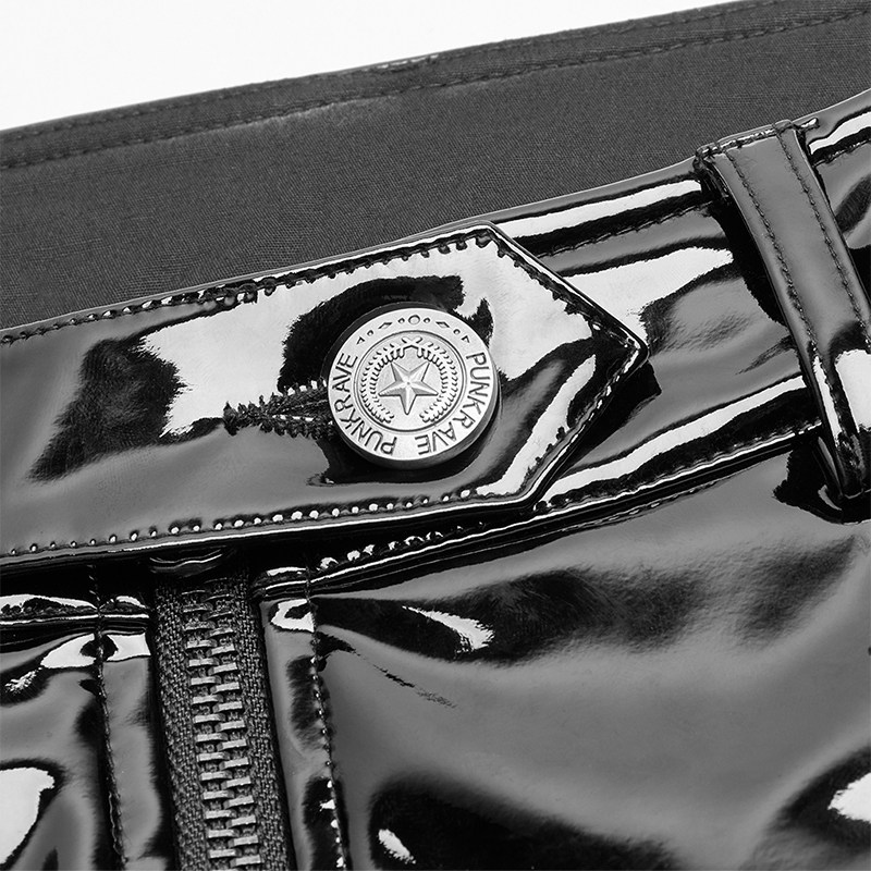 赛博朋克皮裤女机车风漆皮紧身裤高档长裤未来风休闲裤穿搭女装潮,淘宝优惠券,粉丝福利购,淘宝优惠卷