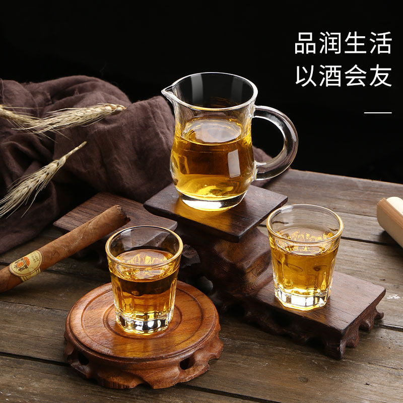 家用白酒杯玻璃子弹杯一口杯6杯1壶分酒器7件套小烈酒杯酒具套装,淘宝优惠券,粉丝福利购,淘宝优惠卷