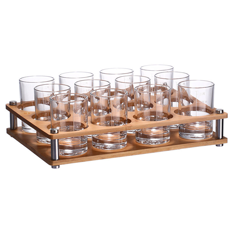 二两白酒杯带刻度家用钢化玻璃大号分酒器酒具套装2两3两烈酒杯,淘宝优惠券,粉丝福利购,淘宝优惠卷