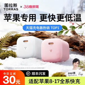 【苹果专用】图拉斯小冰块Lite适用苹果充电器充电头iPhone17ProMax手机快充16线40/45W15数据14typec13插头