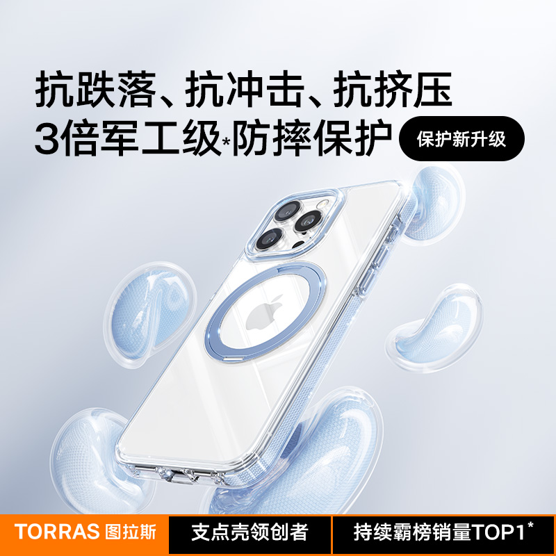 [升级双层防护]图拉斯支点壳O2L新款iPhone15ProMax手机壳适用苹果14Pro高级14女磁吸Magsafe带支架i女生2024 - 图3