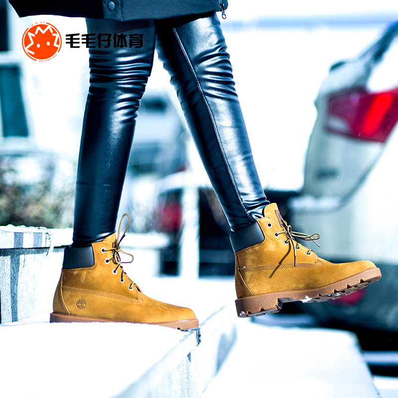 Timberland天木兰经典款六英寸防水工装靴精简版女子大黄靴10960 - 图1