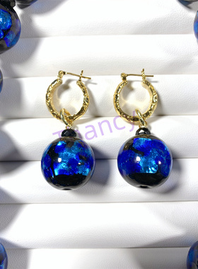 JR大颗粒琉璃耳环项链手链套装