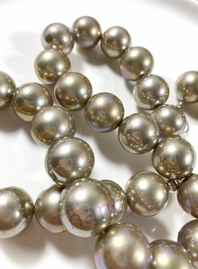 珠光紫灰色人造珍珠套装