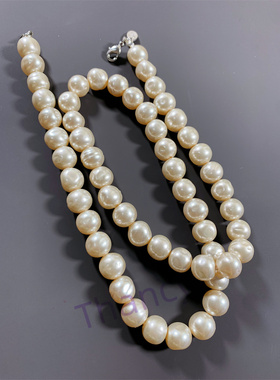 JOANRIVERS异形琉璃珍珠项链