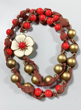 MARC小马哥马克琉璃花朵项链