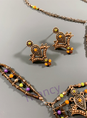 品牌打标复古玫瑰金两件套