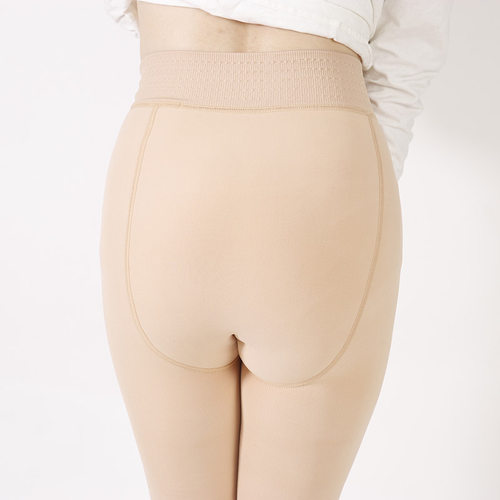 冬季保暖7分打底裤外穿加厚靴裤短裤加绒中裤女冬七分裤裸肤光腿 - 图1