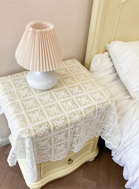 ins复古小清新镂空蕾丝桌布 简约少女心茶几布圆桌盖布长方形桌布