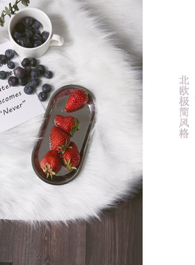 ins韩国拍照毛毯长毛绒布地毯背景布 美妆饰品包包拍摄影摆件道具