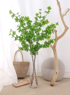 北欧仿真绿植仿真花日本吊钟单枝马醉木叶假树枝客厅植物装饰摆件