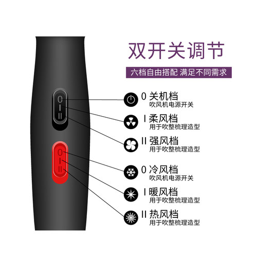 人杰吹风机发型师可用宿舍用大风力学生家用电吹风大功率 - 图2