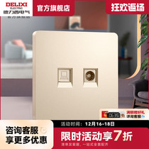 Dresy official flagship store switch socket cable TV network computer 86 Type of home socket 821 gold