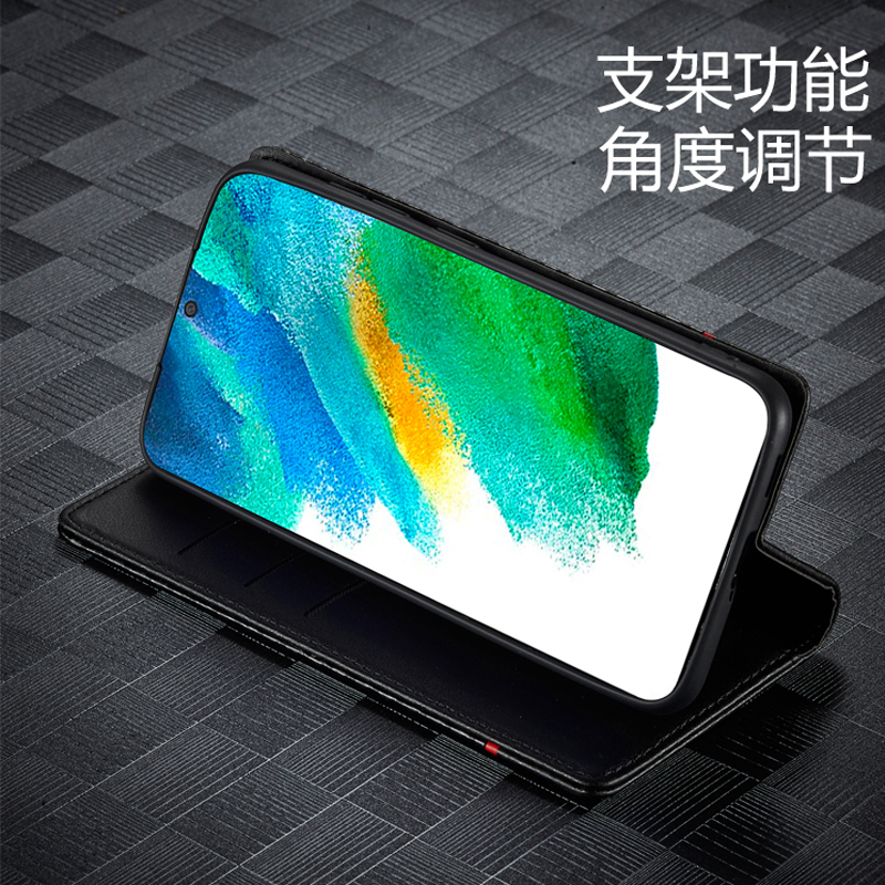 Samsung/三星S23ultra手机壳S23+翻盖皮套高档S22u全包防摔S24保护套原装Note20韩国S20外壳FE新款Galaxy适用 - 图1