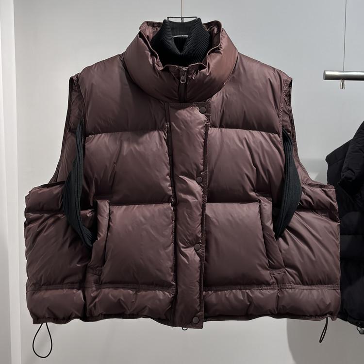 韩国东大门羽绒服马甲女宽松加厚立领糖果色面包式新款背心短外穿