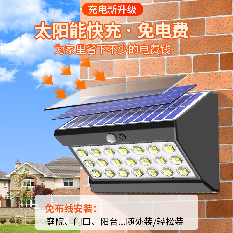 新款太阳能户外庭院灯家用室外壁灯 belan灯具景观庭院灯饰