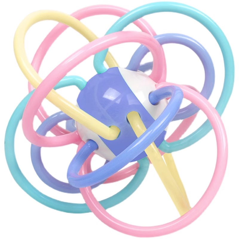 婴儿曼哈顿手抓球宝宝牙胶训练益智早教摇铃抓握3-6个月玩具0-1岁,淘宝优惠券,粉丝福利购,淘宝优惠卷